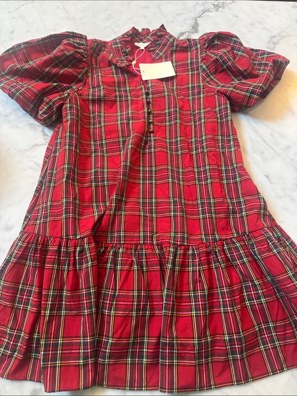 entro Red Plaid Dress